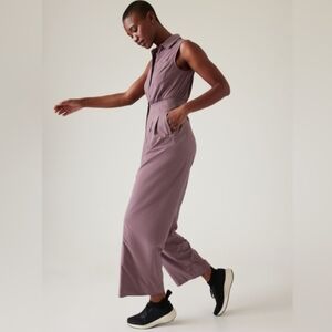NWT Athleta Brooklyn Heights Wide Leg Jumpsuit - Size 0 - Purple